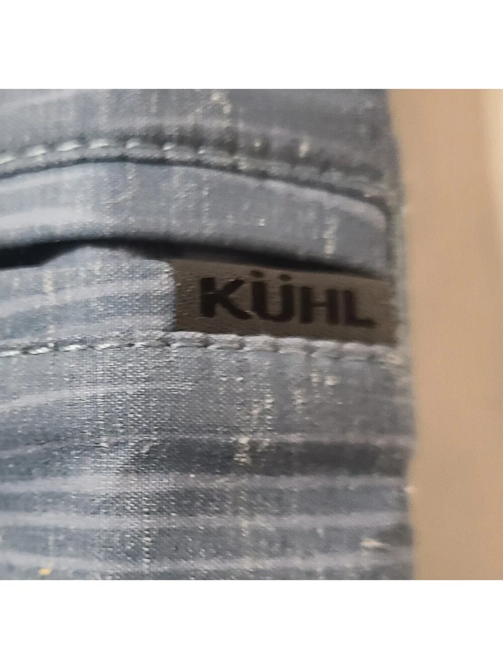 Kuhl Getaway Shorts Mens Sz Large Oceanview Wave Blue Hemp Blend Quick Dry Beach